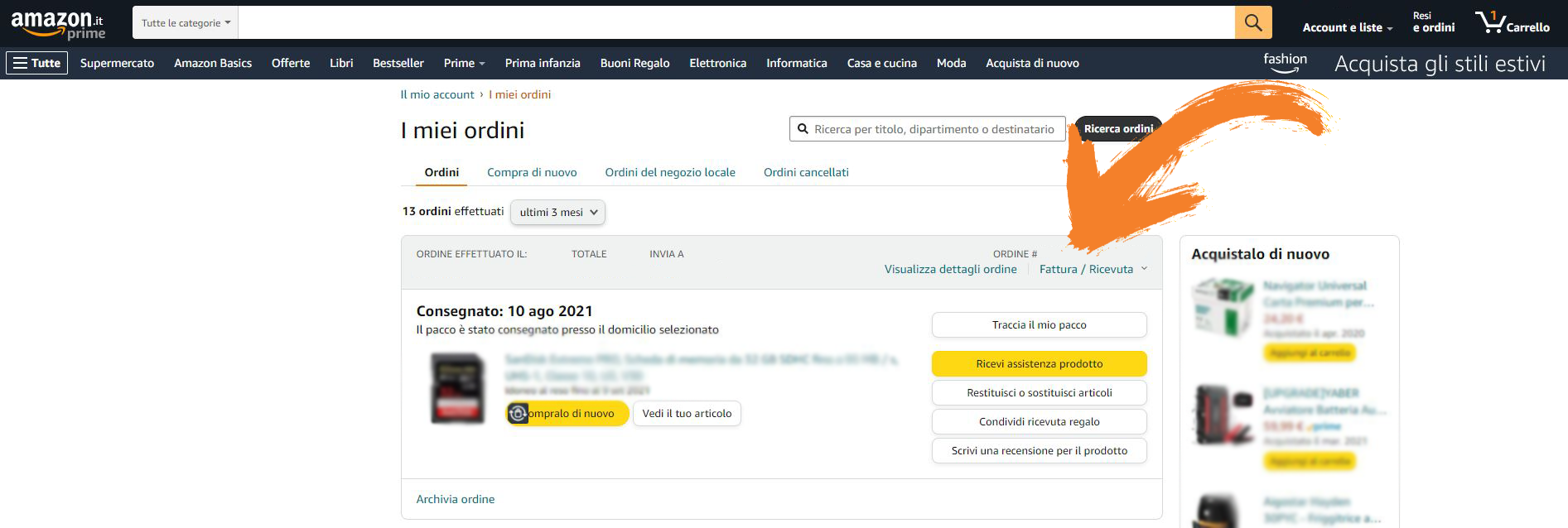 2_Come scaricare la fattura (o ricevuta d’acquisto) su Amazon GosuMania 2 come applicare codice sconto su amazon, samsung galaxy watch4